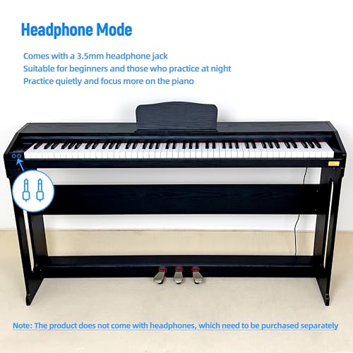 Digital Piano 88 Keys,Keyboard Piano,Touch-Sensitive,Electric Piano,Semi Weighted,Upright,Acoustic,Beginners,Adults,Full Size,Stand,Pedal
