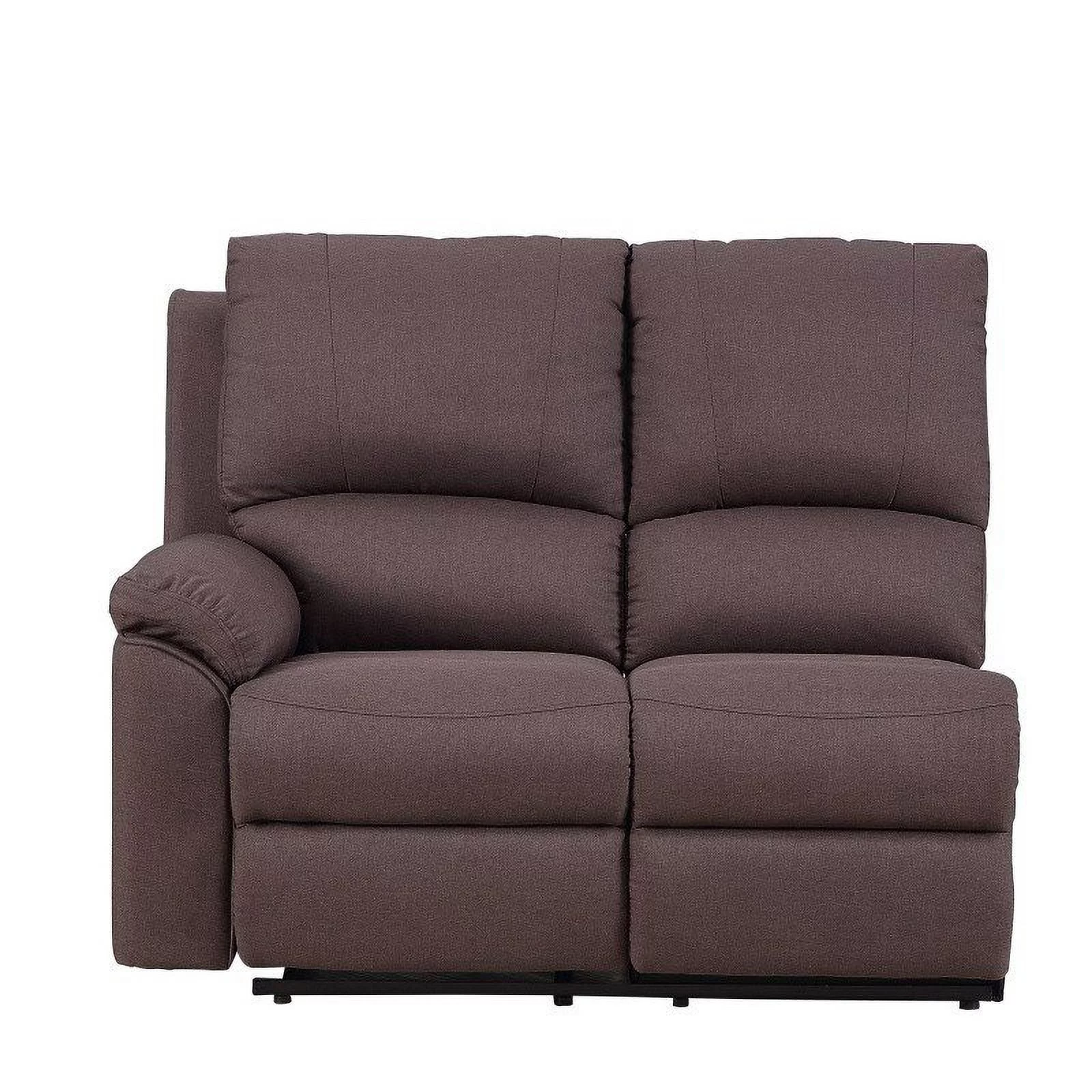 Titan Furnishings Transitional Chanille Fabric Power Reclining Sectional - Brown