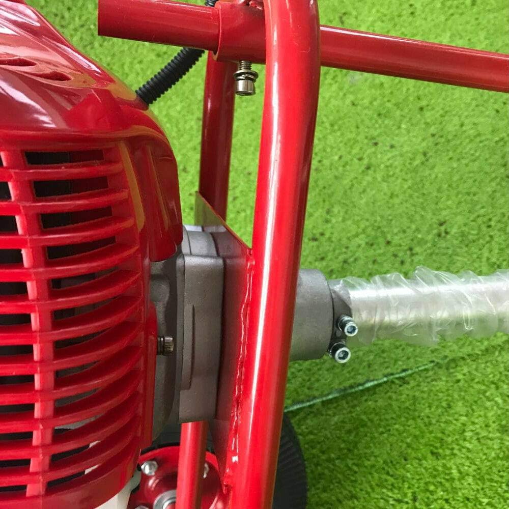 DIFU 1.7HP 2 Stroke 43cc Gas Power Handheld WalkBehind Sweeper Broom Cleaning Driveway Turf Grass Walkway, 1.25 kW, USA Stock