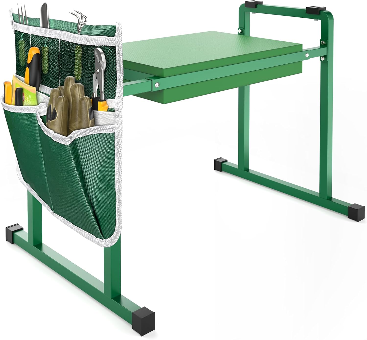 10.2" Wider Garden Kneeler and Seat, Stable and Save Anti-Tipping Garden Kneelers Seat with Handle, Heavy Duty Gardening Stool for Seniors