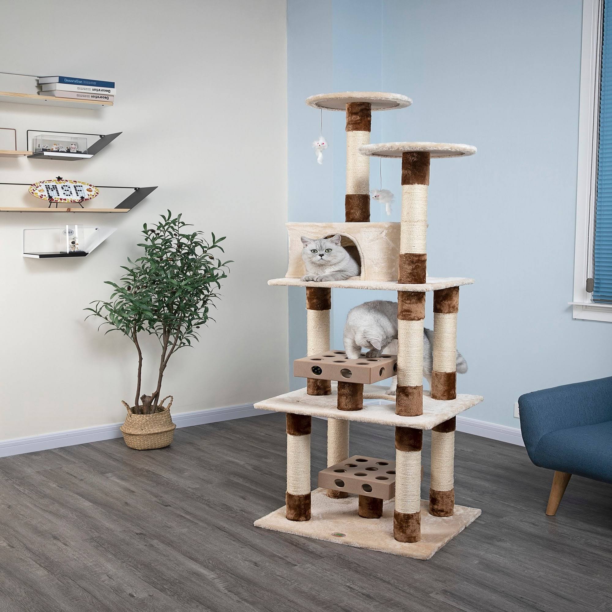 Go Pet Club IQ Busy Box 73.5 in. Cat Tree