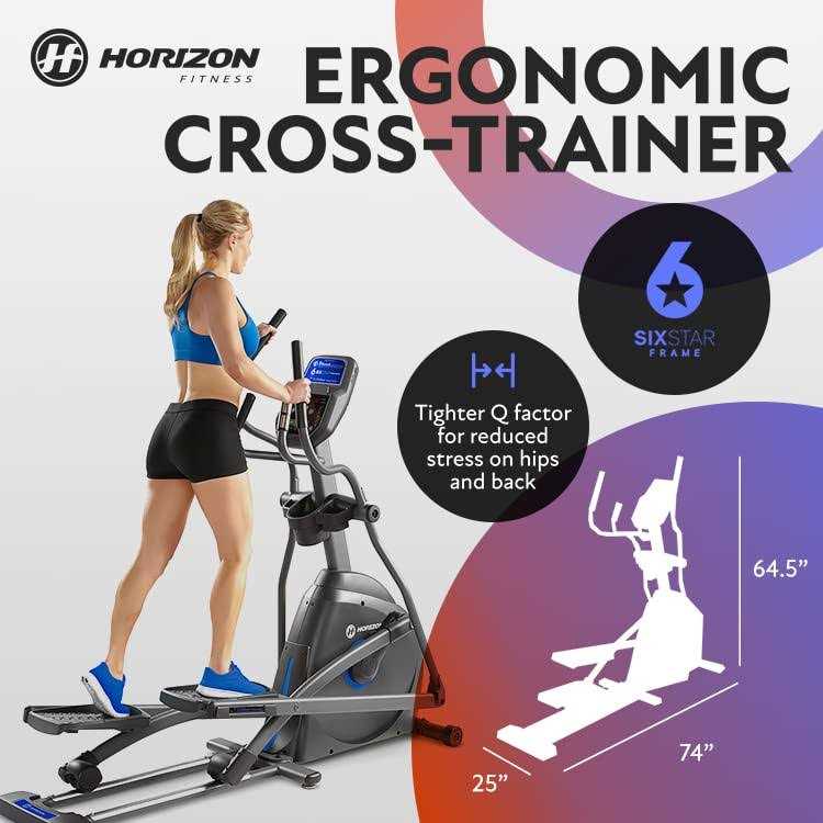 Horizon Fitness EX-59 Elliptical Trainer Exercise Machine for Home Workout - Sports Supplies Online Store