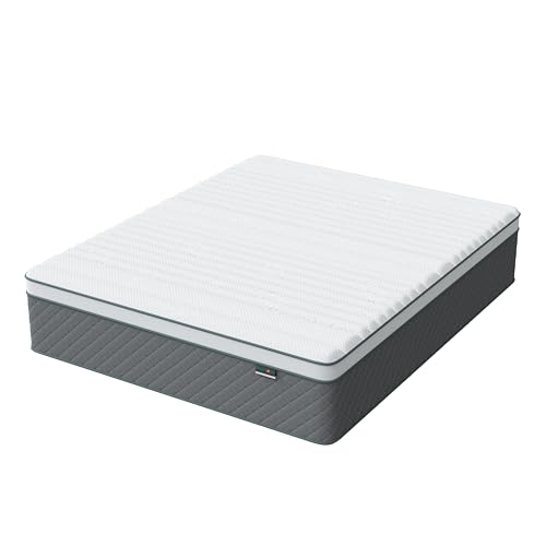 Full Mattress, 12 Inch Full Size Mattress with Cooling-Gel Memory Foam &Pocket Spring Hybrid, CertiPUR-US Certified, Medium Firm