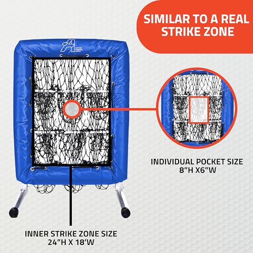 Anytime Baseball Pitching Net with Strike Zone | The No Hitter Net 9 Hole Net | Strike Zone Target for Baseball & Softball Training