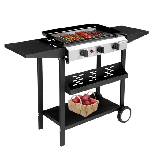 Outvita 2 Burner Portable Flat Top Gas Grill, 28" Propane Griddle, 30,000 BTU