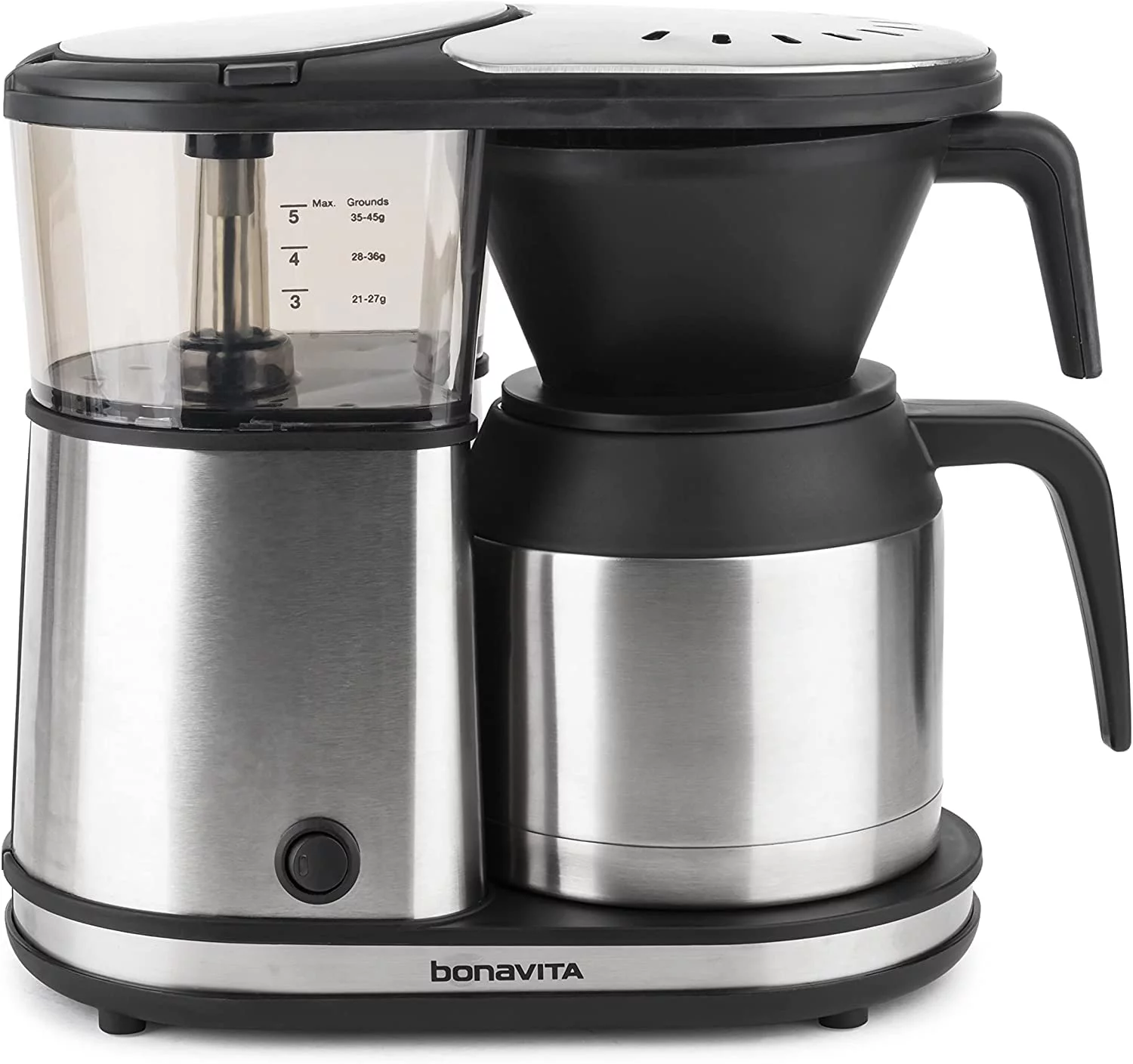 Bonavita 5 Cup Drip Coffee Maker Machine  One-Touch Pour Over Brewing w/ Double Wall Thermal Carafe  SCA Certified  1100 Watt  BPA Free  Dishwasher