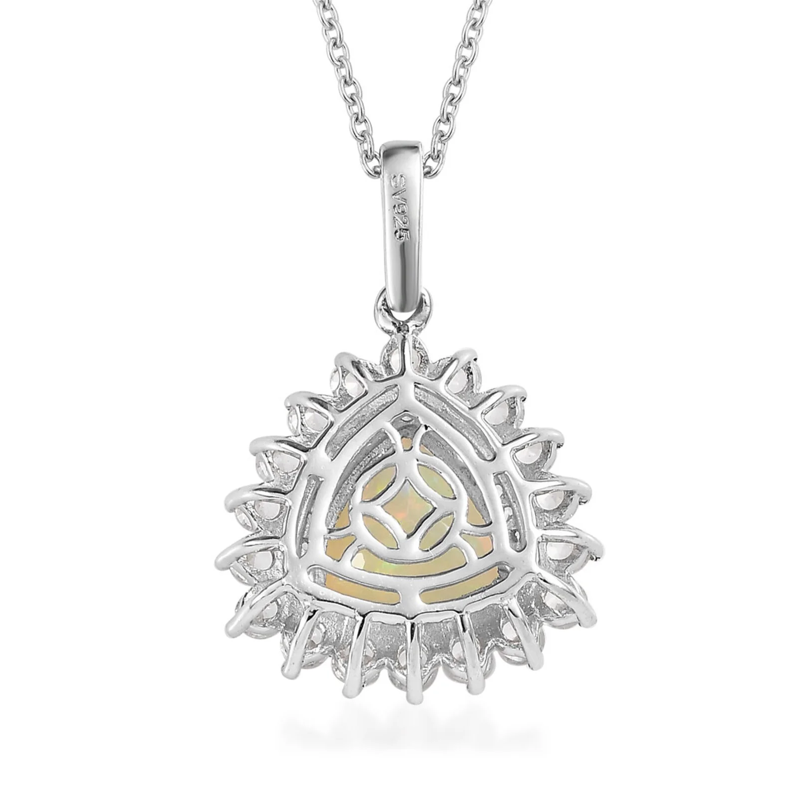 Dainty Natural Ethiopian Welo Opal 925 Sterling Silver Pendant Necklace Gift Boxed Gift for Her Video in Listing