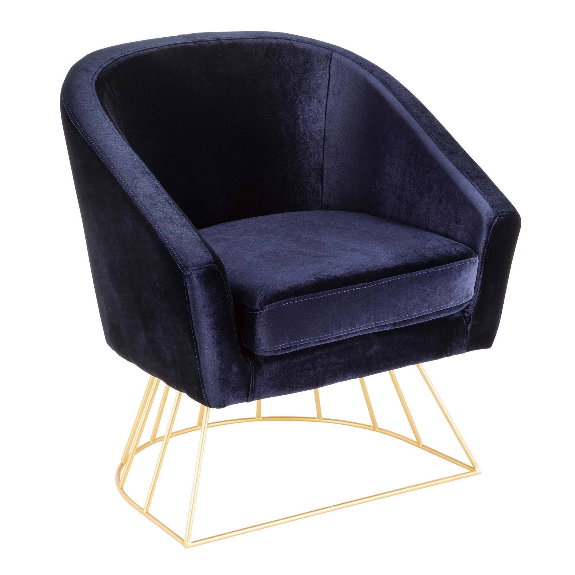 LumiSource Canary Gold Royal Blue Tub Chair