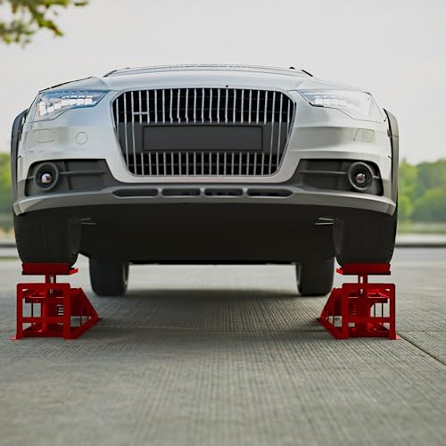 2 Pack Hydraulic Car Ramps 5T 10000lbs Low Profile Car Lift Service Ramps Truck Trailer Garage,Height Hydraulic Vehicle Ramps