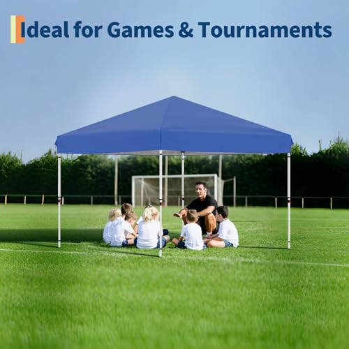 10x20 Pop Up Canopy - Easy Up Camping Tent with One Roller Bag, 3 Adjustable Height, 4 Weight Bags for Deck, Garden, Sports, Beach, Party - White