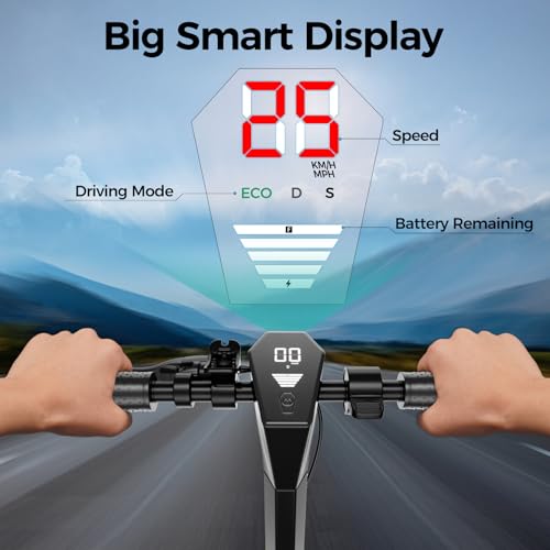 Electric Scooter Adults, Up to 25 Mph, 22/31 Miles Range, Motor E-Scooter with 10" tire, Foldable Escooter with Dual Braking and App Control