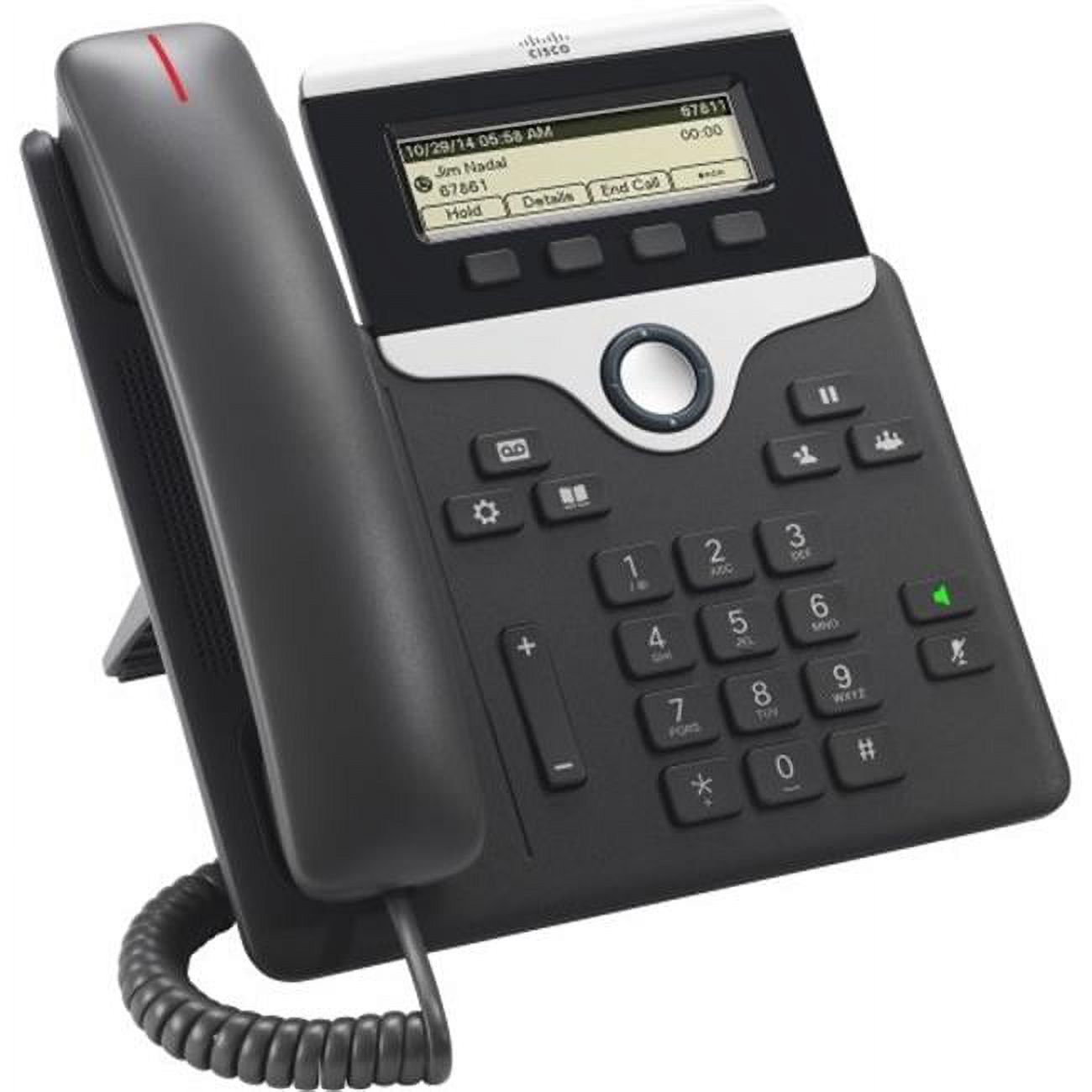 Cisco 7811 IP Phone, Corded, Wall Mountable, Desktop, Charcoal