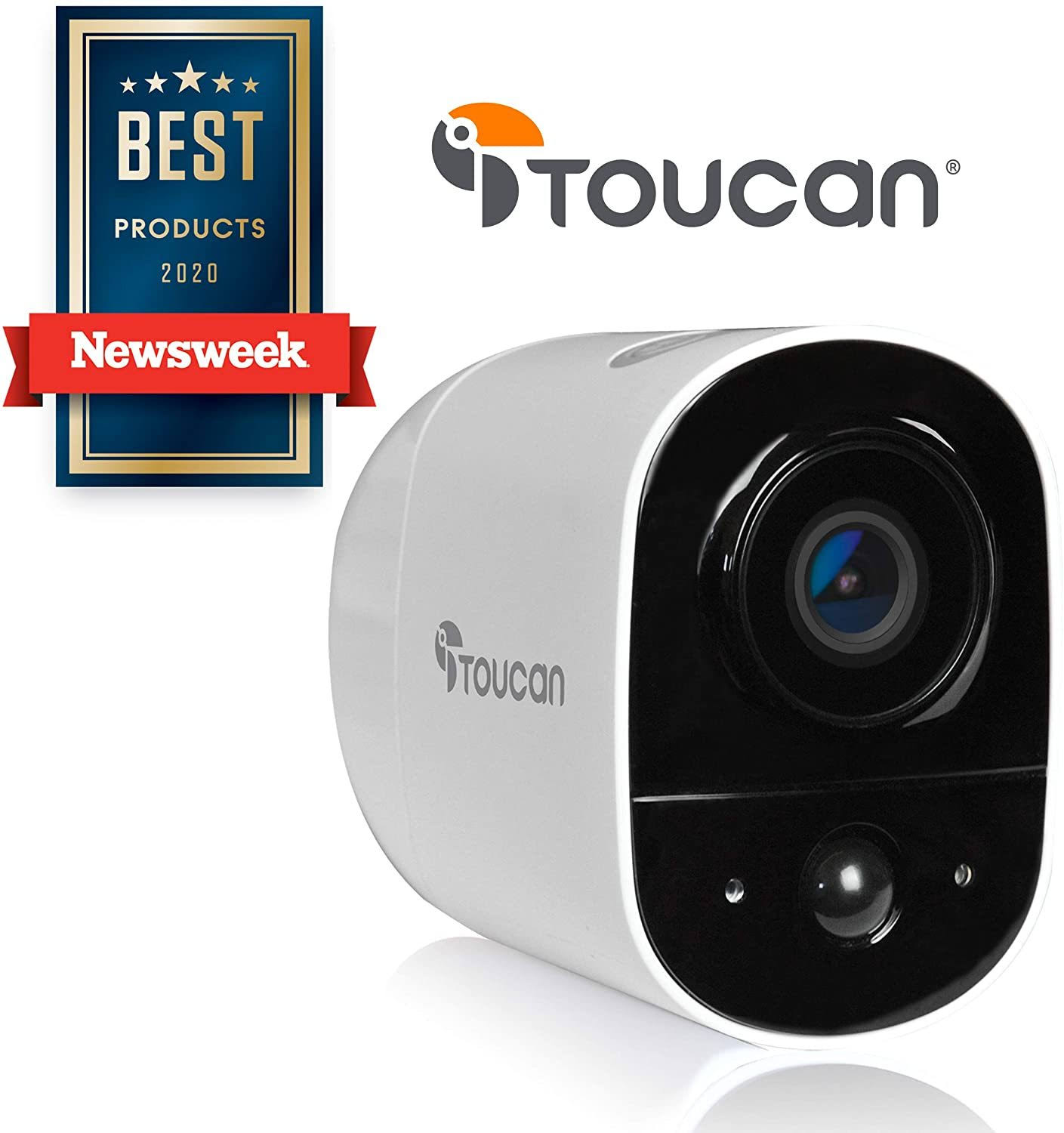 Toucan Wireless Outdoor Camera Build-in Rechargeable battery, Free Cloud Storage
