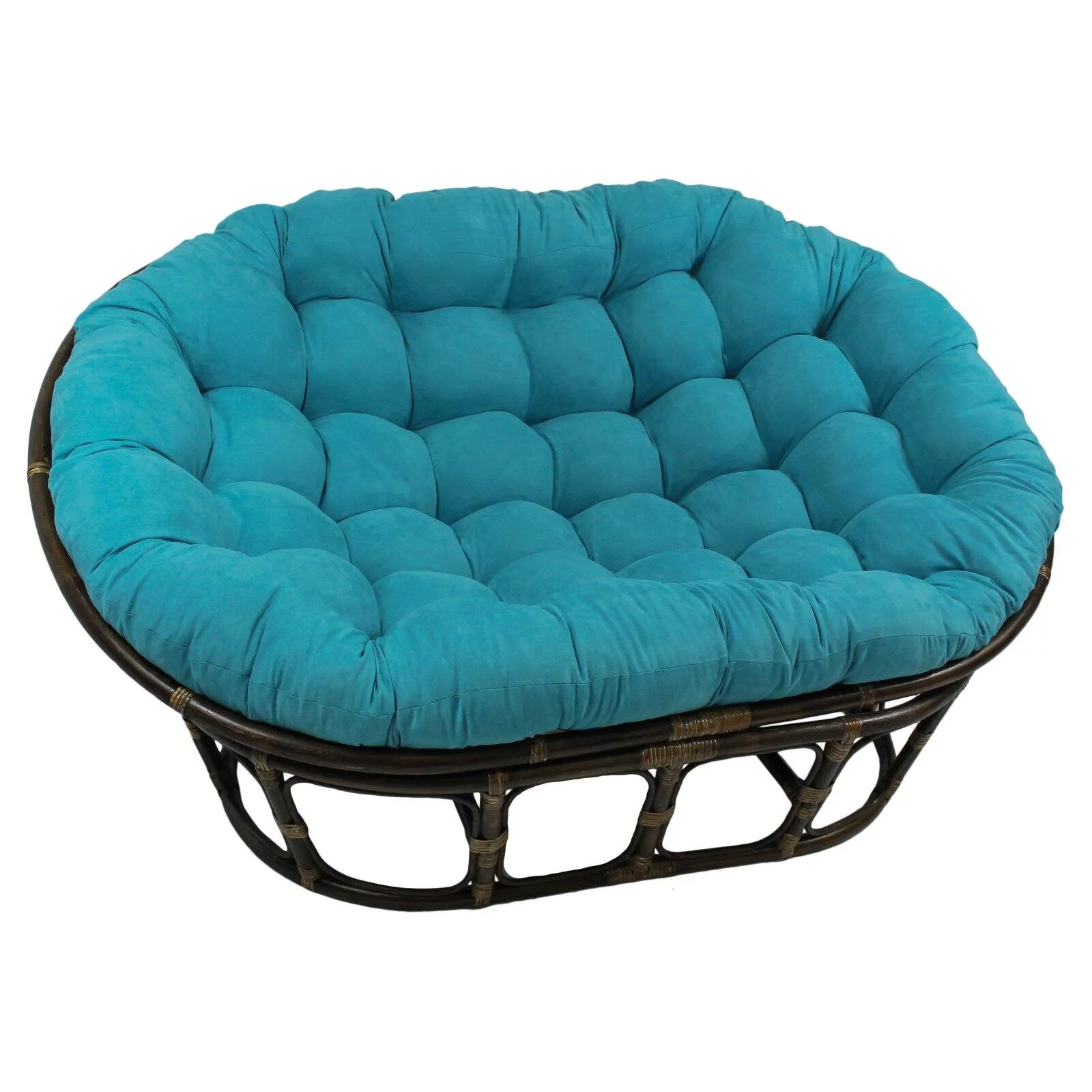 International Caravan Double Papasan Chair with Micro Suede Cushion