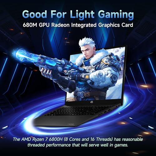 NIMO 17.3" IPS FHD-Gaming-Laptop, 8 Cores AMD Ryzen 7 6800H 16GB DDR5 RAM 1TB SSD (Beat Intel i7-12700H