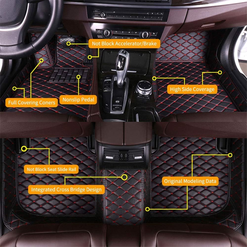 Custom Car Floor Mats for Lexus RX270 RX350 RX330 2007-2015 Waterproof Anti-Skid Luxury Leather Full Coverage Liner Front ＆ Rear Mat/Set Beige