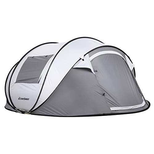 EchoSmile Camping Instant Pop Up Tent, 2/4/6/8/10 Person, Water Resistant Dome, Easy Setup for Camping Hiking and Outdoor, Portable with Carry Bag