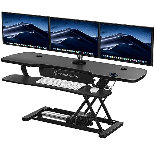 VERSADESK PowerPro™ 36 Inch Electric Standing Desk Converter, Height Adjustable Sit to Stand Up Desk Riser