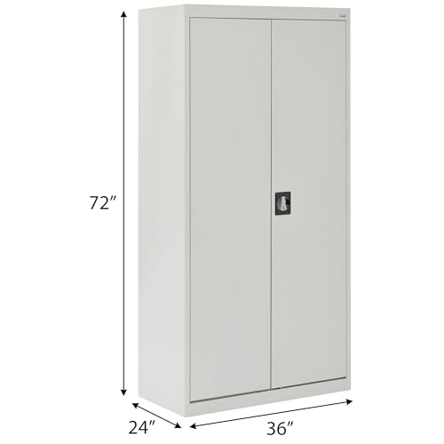 Sandusky Lee EA4R362472-02 Welded Steel Elite Storage Cabinet with Adjustable Shelves, 24" Length x 36" Width x 72" Height, Charcoal