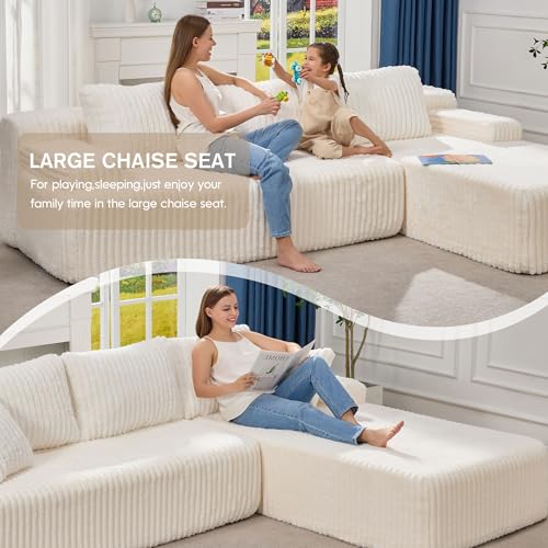 Modular Sectional Sofa Couches L-Shape Couch 3 Seat Modular Sofa Memory Foam Sectional Couches for Living Room