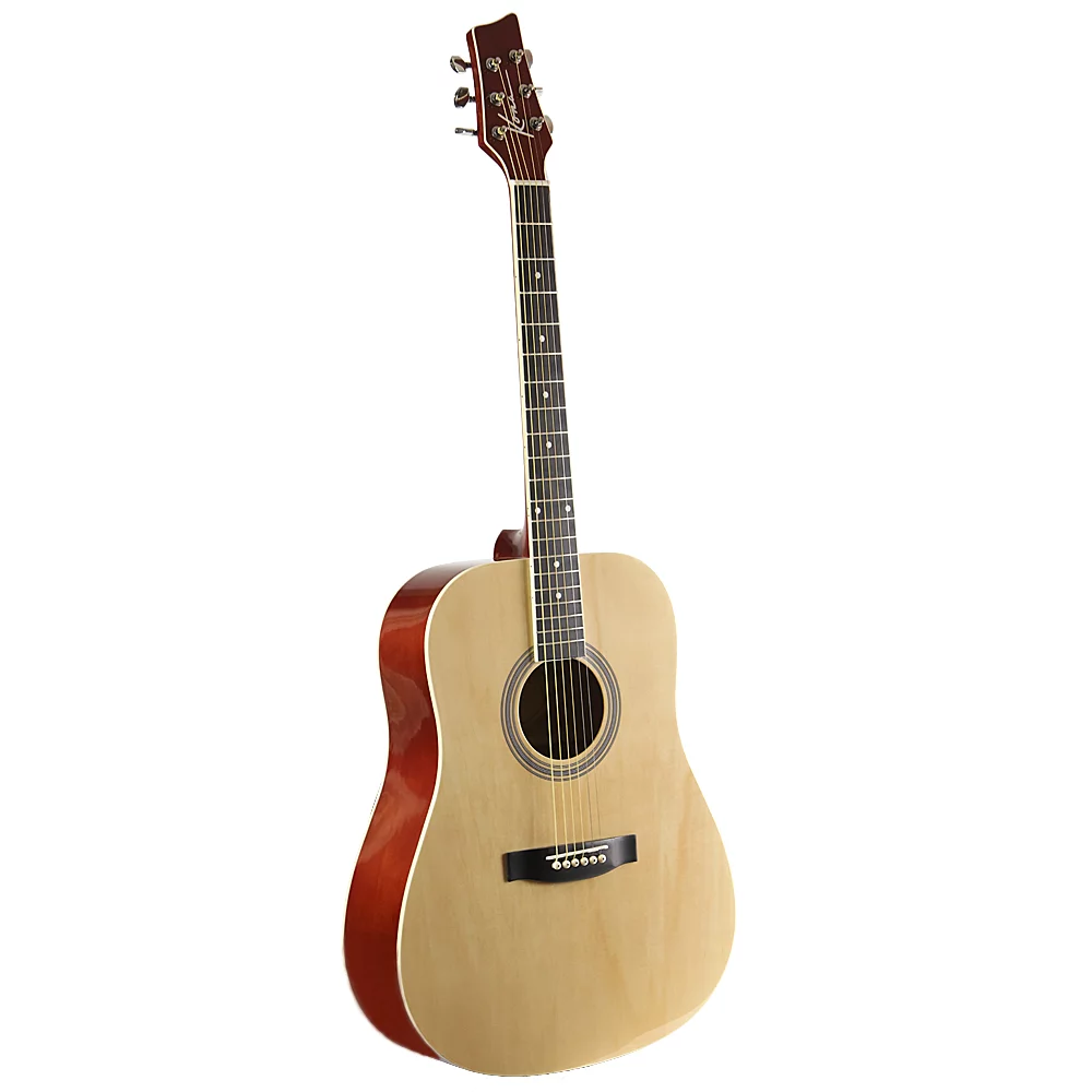 Kona Guitars K41 41-inch Acoustic Dreadnought Guitar, Natural Finish