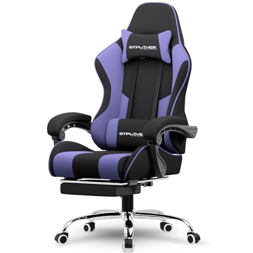 GTPLAYER Gaming Chair, Computer Chair with Footrest and Lumbar Support