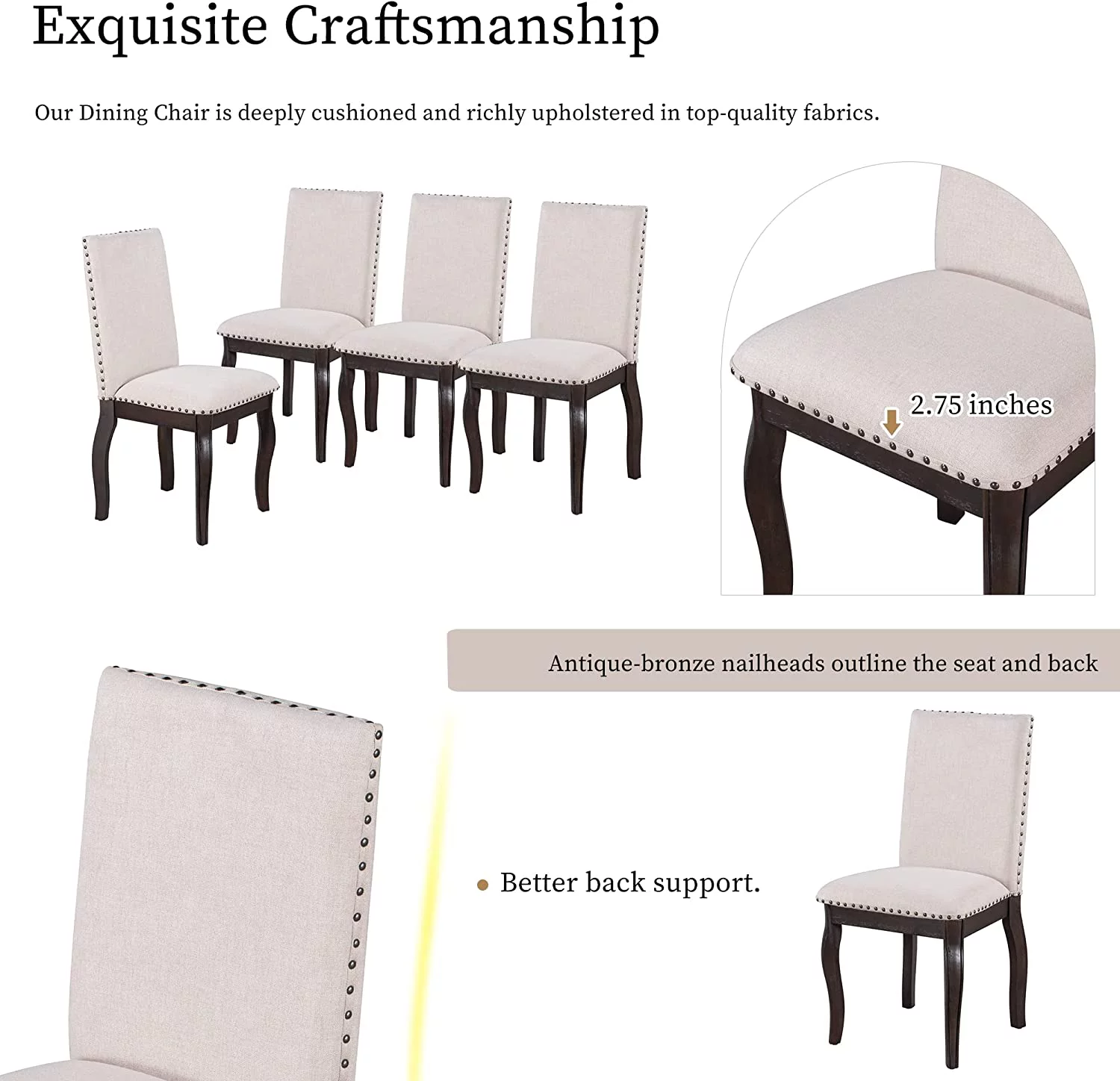 5-Piece Farmhouse Extendable Round Dining Table and Upholstered Chair Set, Round Dining Table with Shelf, Wood Dining Table Set for Family Dining Area