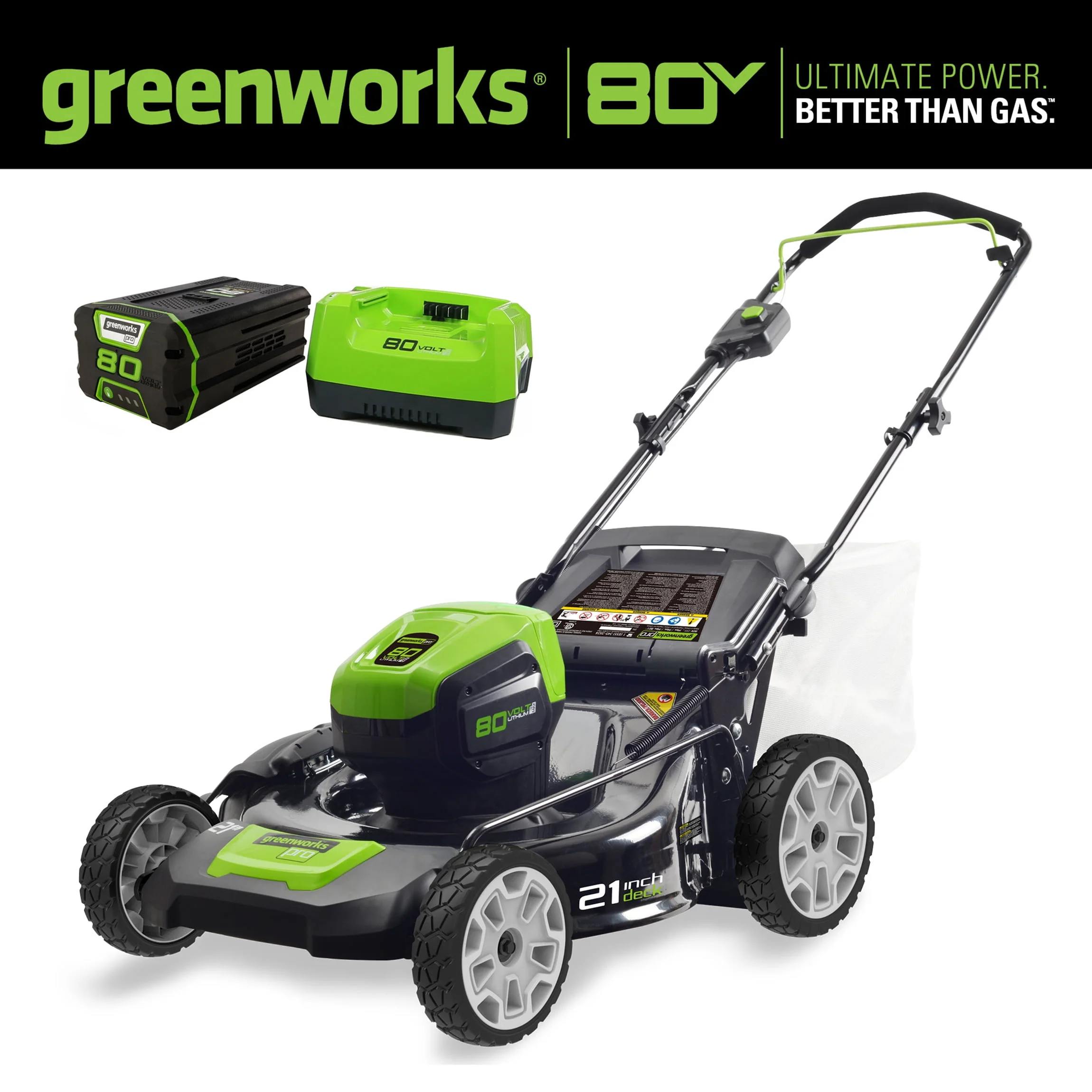 Greenworks 80V 21 Push Mower with (1) 4Ah Battery & Charger 2501202VT