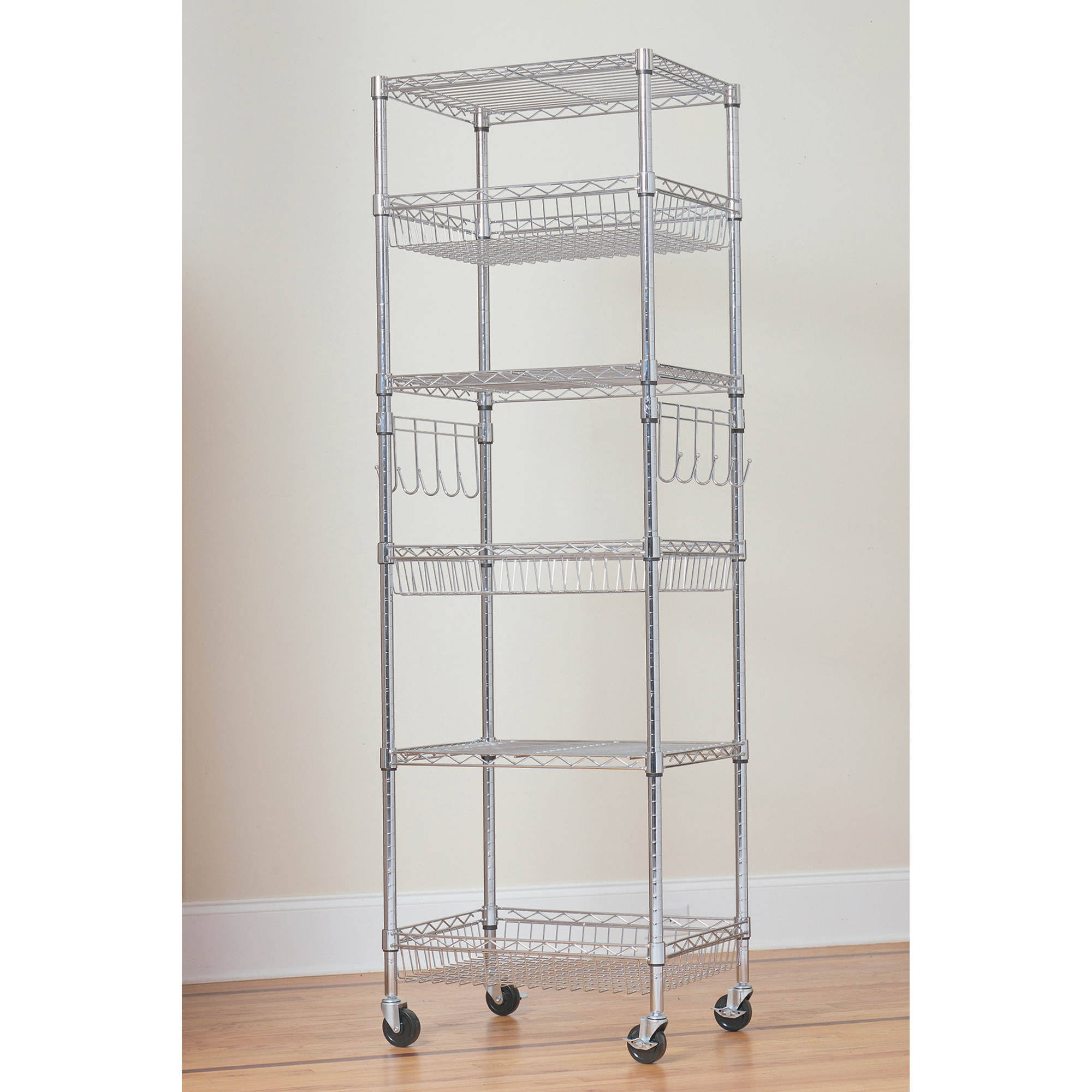 Berkley Jensen 24x22 6-Shelf Steel Rack - Chrome