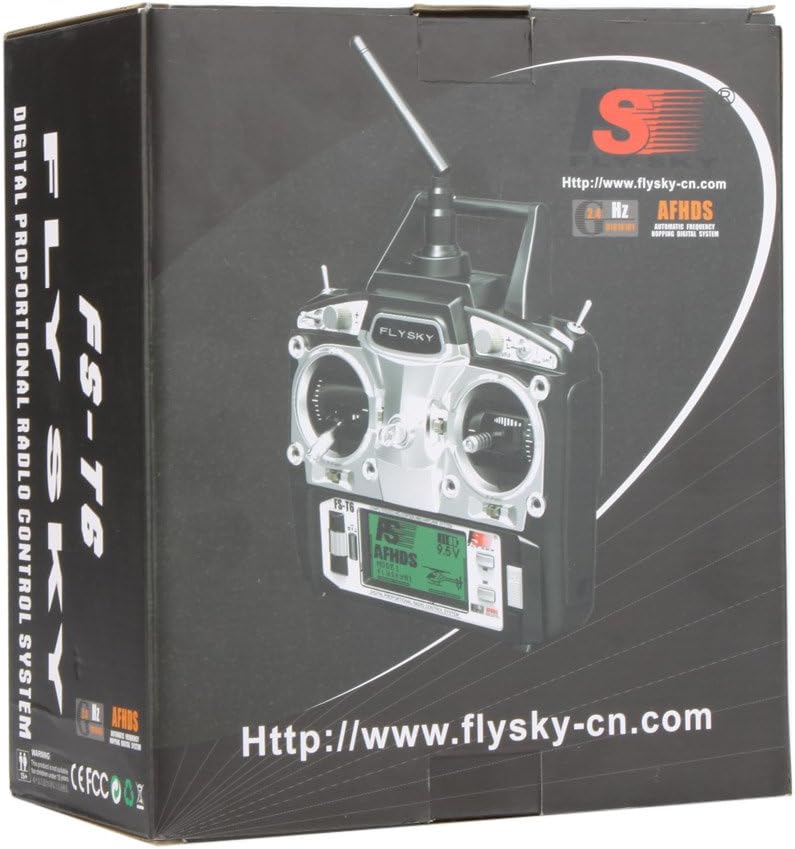 GoolRC FS-T6 High Precision 2.4GHz 6CH Mode 2 Transmitter W/Receiver R6-B for RC Multirotor Quadcopter Helicopter Airplane Glider Car
