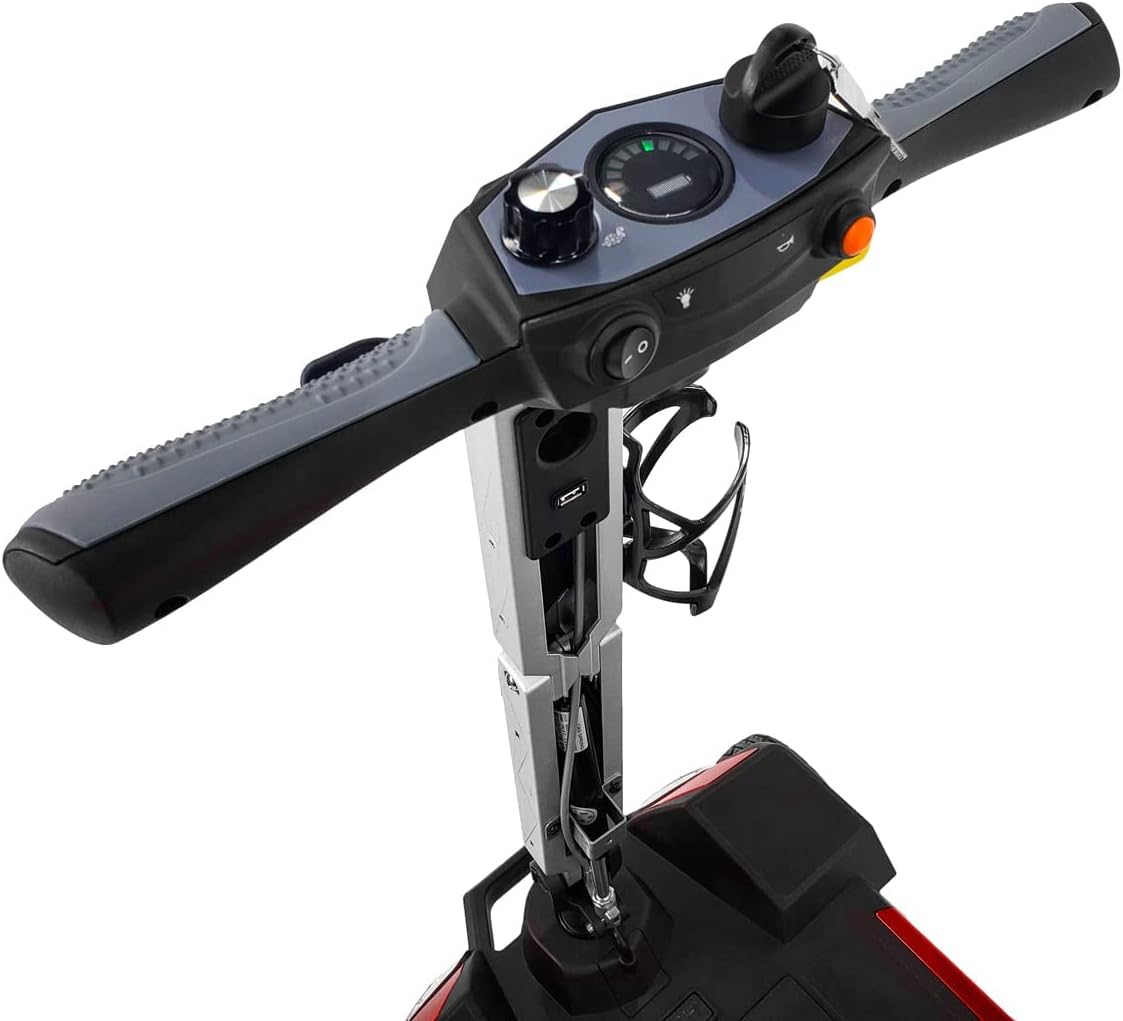 Buzzaround Carry On 4 Wheel Travel Scooter by Golden Technologies-Red