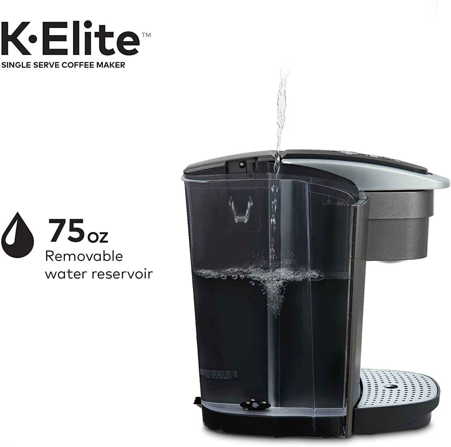 Keurig K-Elite Single Serve K-Cup Pod Coffee Maker, with Strong Temperature Control, Iced Coffee Capability, 12oz Brew Size, Programmable
