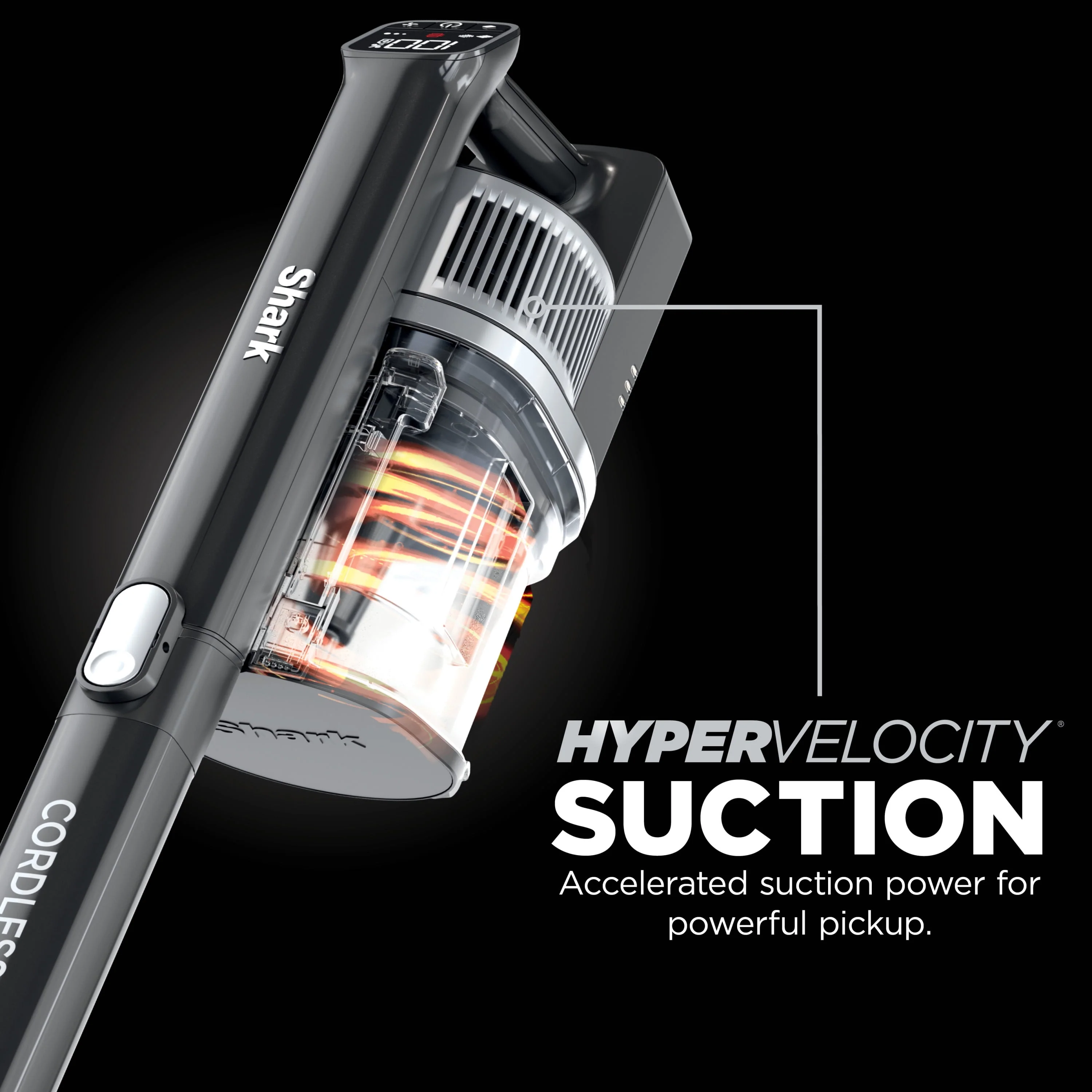 Shark® Cordless Pro Stick Vacuum Cleaner with Powerfins Brushroll, Crevice Tool & Dusting Brush Included, HEPA Filtration, 40-min Runtime, WZ531H
