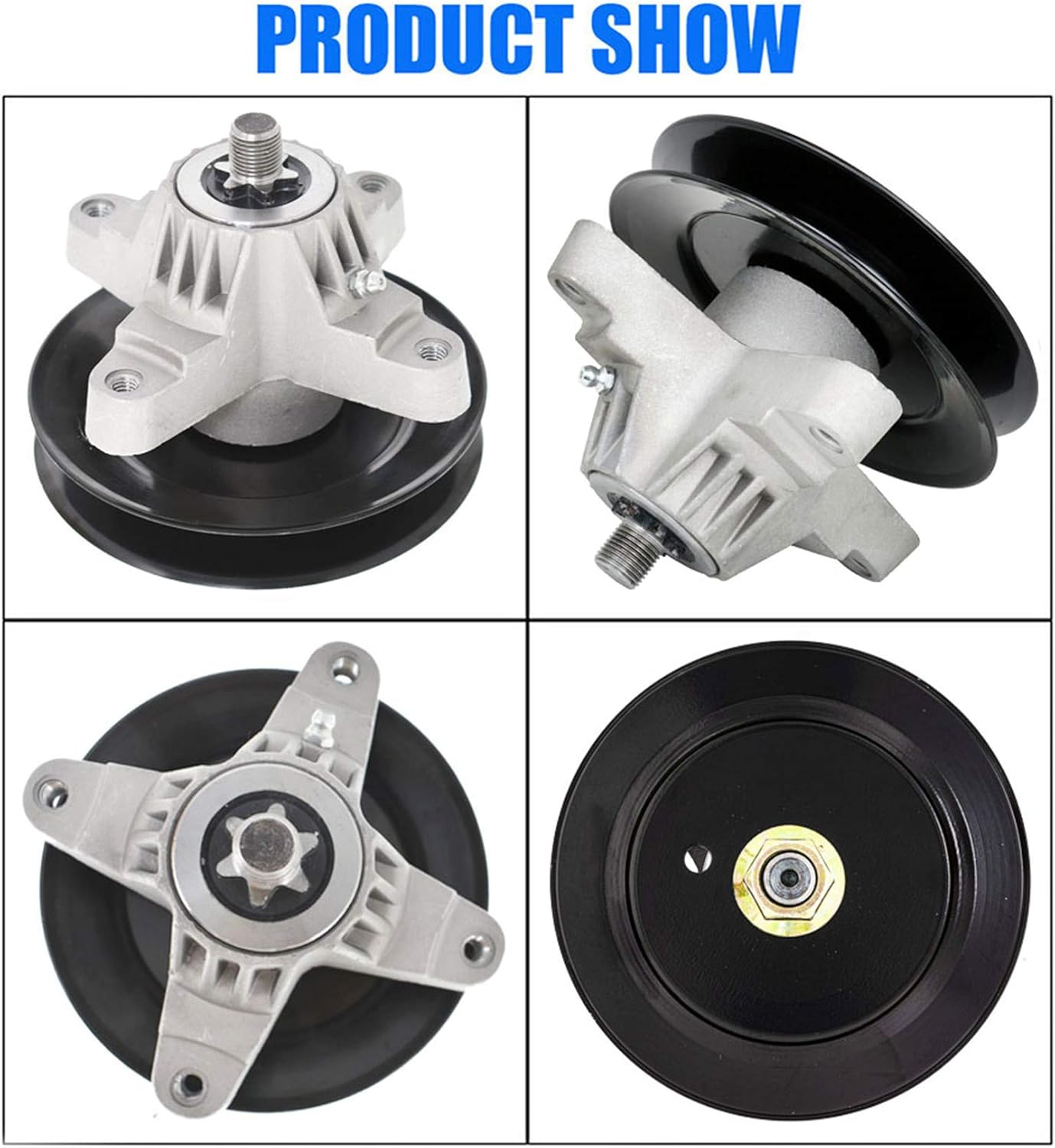 labwork 2 Pack Spindle Assembly with Pulley Replacement for MTD Replacement for Cub Cadet 918-0574 618-0574 918-0574C