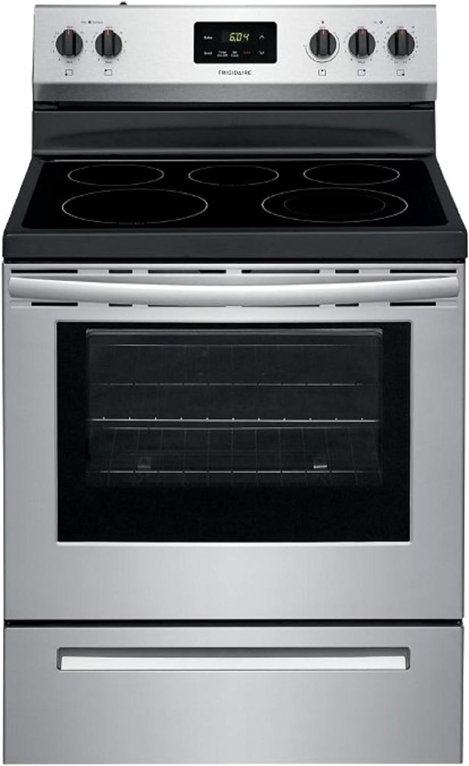 Frigidaire FCRE3052AS 30 Freestanding Electric Range with 5.3 cu. ft. Capacity Quick Boil Store-More Storage Drawer and SpaceWise Expandable Elements
