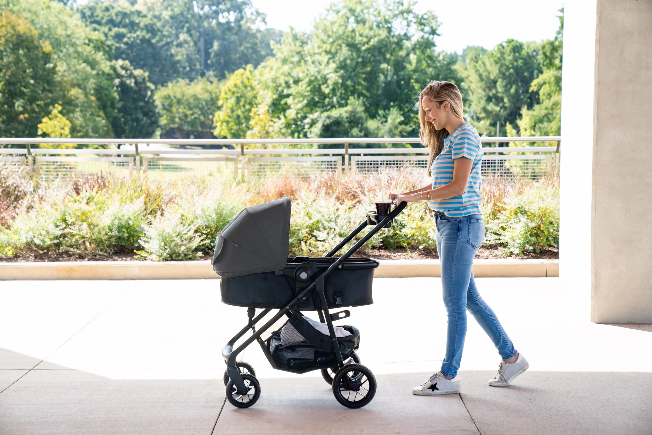 Safety 1st Grow and Go Sprint Modular Travel System Stroller with Rear-Facing Infant Car Seat, Whisper Grey