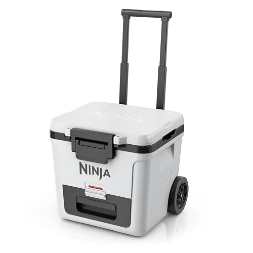 Ninja FrostVault 45qt Wheeled Cooler with Dry Zone, Integrated Fridge-Temp Dry Storage Drawer, Premium Heavy-Duty Insulated Cooler