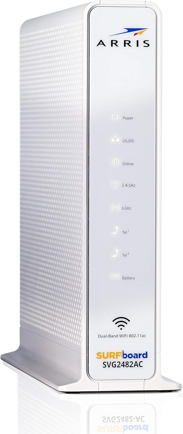 ARRIS SURFboard SVG2482AC DOCSIS 3.0 24x8 Cable Modem & AC1750 Wi-Fi Router | Certified for Xfinity Internet & Voice | Approved for Xfinity plans up