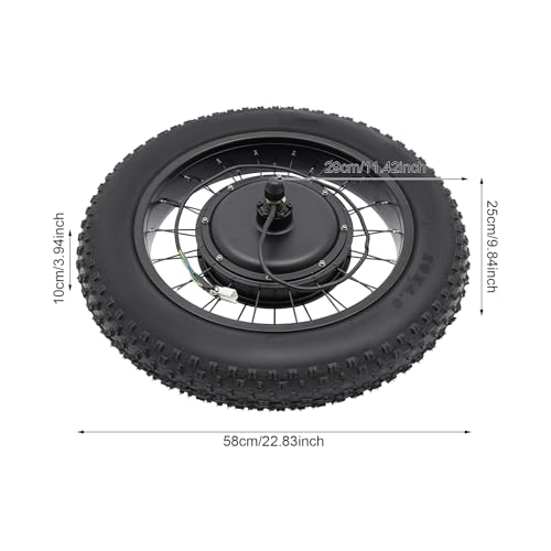 Electric Bicycle Conversion Kit, 48V 1500W Ebike 20" Rear Hub Motor Wheel Kit with PAS Sensor & LCD Display