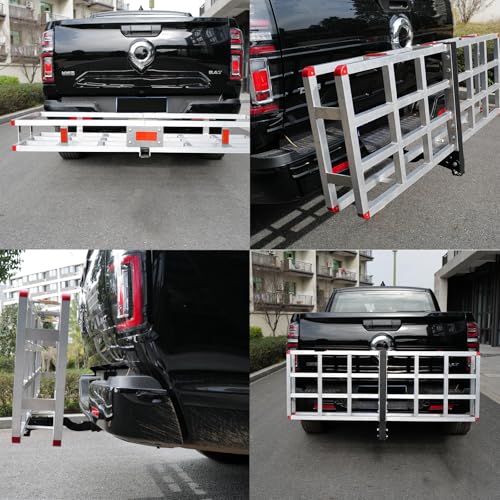 60&rdquo;x20&rdquo;x7&rdquo; Aluminum Hitch Cargo Carrier Trailer Hitch Mount for RV's, Trucks, SUV's, Vans, Cars with 2" Hitch Receiver