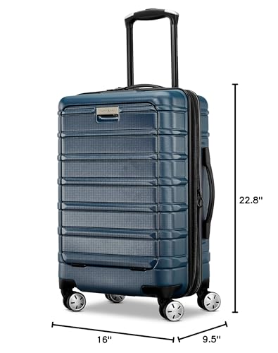 Samsonite Omni 2 Hardside Expandable Luggage with Spinner Wheels, 2-Piece Set (19/24), Lagoon Blue