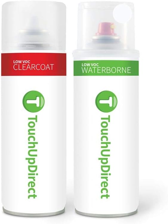 TouchUpDirect PW7 Bright White Compatible with Dodge Exact Match Touch Up Paint Aerosol - Essential Package Pack of 2