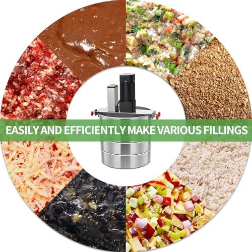 Multifunctional Stuffing Mixer, 33Lbs Automatic Dry and Wet Food Mixer, 110V 400W Stainless Steel Stirring Machine For Various Fillings