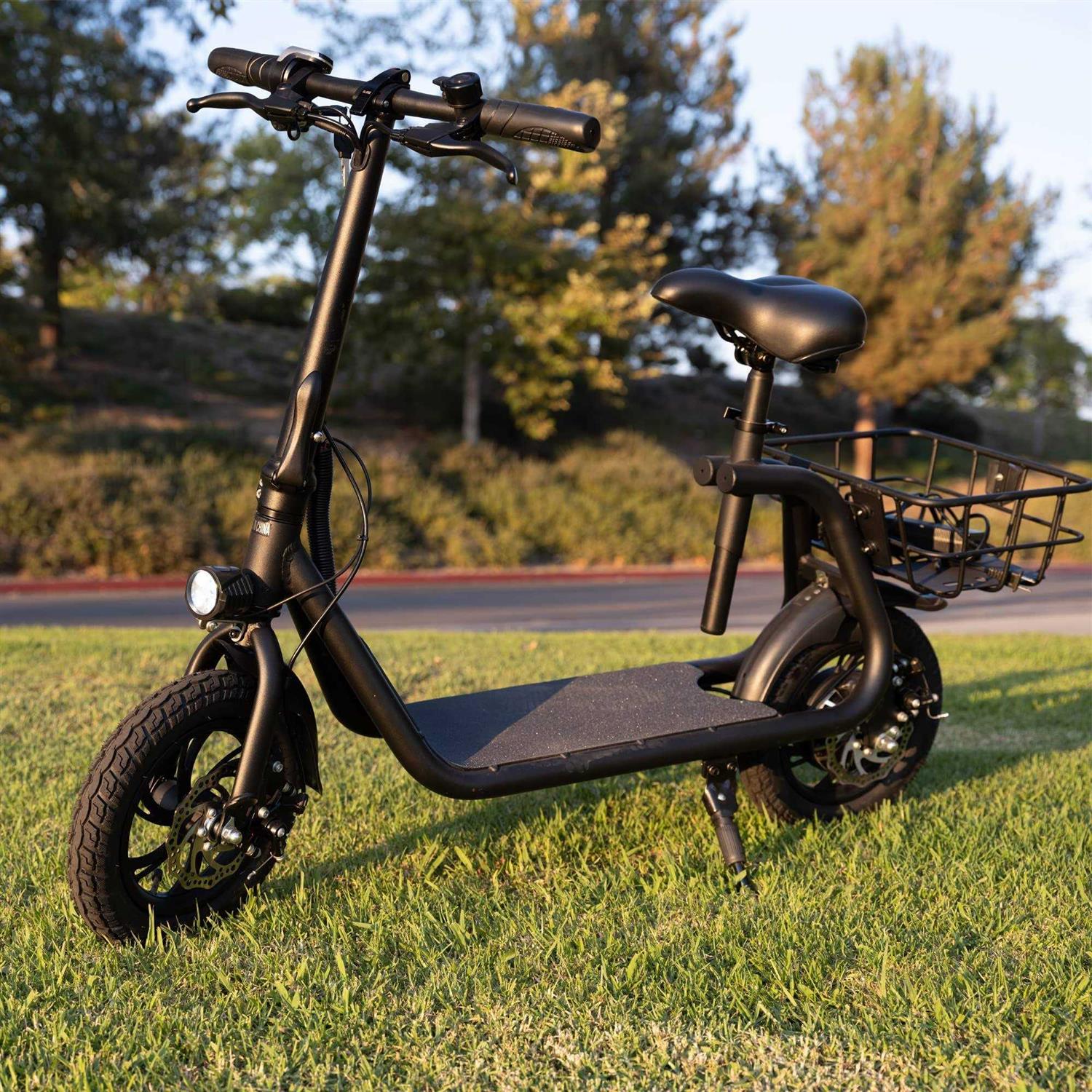 SEHOMY Electric Scooter Adults with Seat Portable Scooters for Adults 15.5mph Lightweight - Sports Supplies Online Store