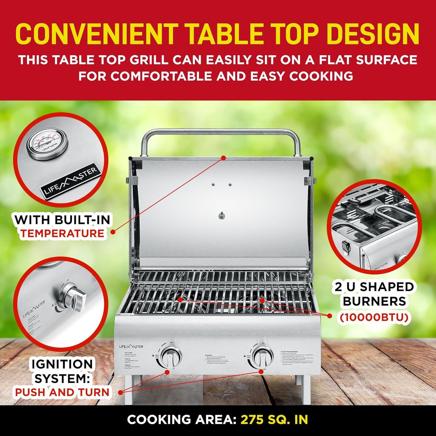 Portable Stainless Steel Gas Grill
