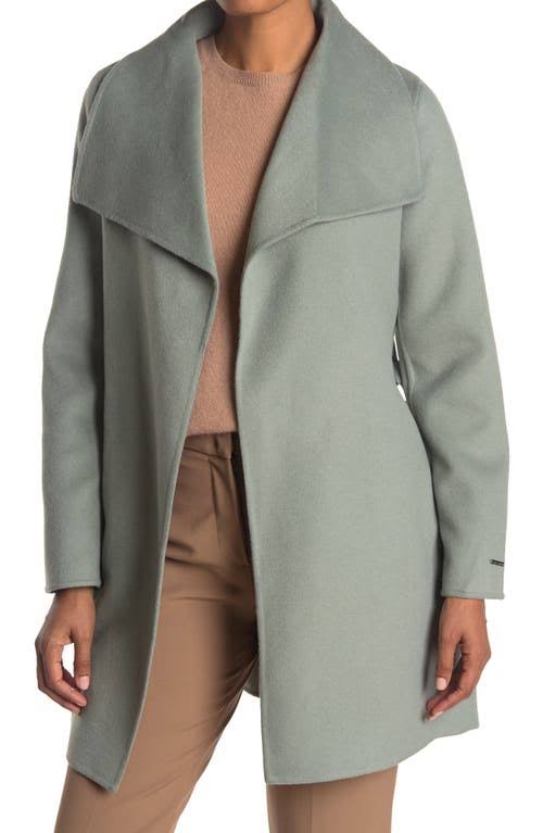 Tahari Ella Double Face Wool Coat, Sage / L
