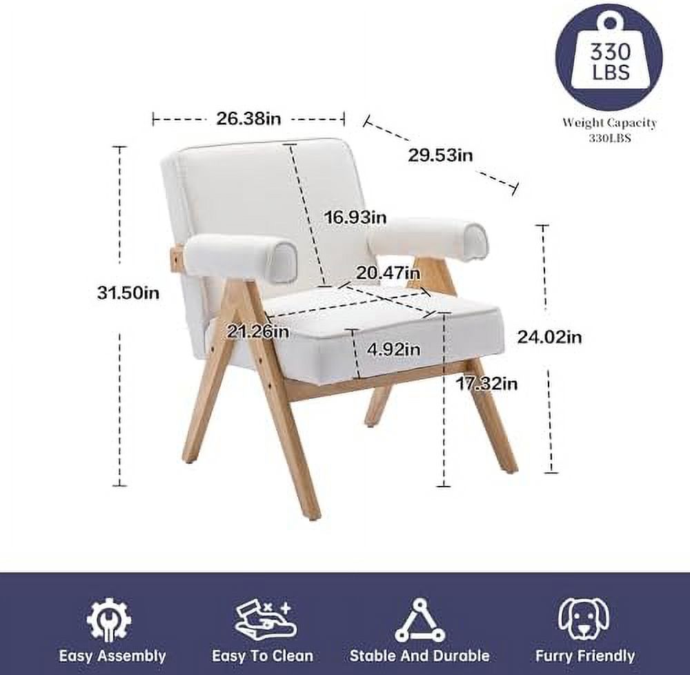 YZboomLife LIFEISLE Accent Chairs Living Room Set  Comfy Armchair Bedroom Lounge Recliner  Wide Club Sofa with Acrylic Legs  Velvet Upholstered
