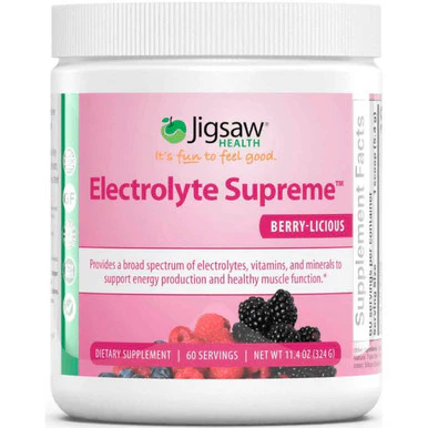 Jigsaw Health Electrolyte Supreme Berry Licious Jar 330g - Kansas Nuitrition - HNZSDS