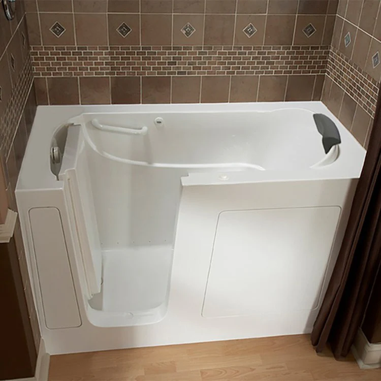 3060 Series 30"W x 60"L Gelcoat Walk-In Air Spa Bathtub with Left-Hand Drain
