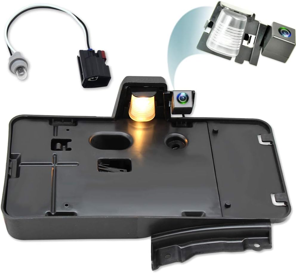 EWAY Rear License Plate Holder Frame Bracket & Backup Rear View Reverse Camera for 2007-2017 Jeep Wrangler JK Unlimited Kit Replaces 68064720AA